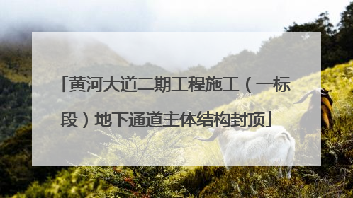 黄河大道二期工程施工（一标段）地下通道主体结构封顶