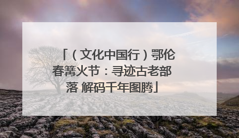 （文化中国行）鄂伦春篝火节：寻迹古老部落 解码千年图腾