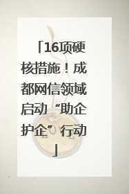 16项硬核措施！成都网信领域启动“助企护企”行动
