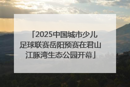 2025中国城市少儿足球联赛岳阳预赛在君山江豚湾生态公园开幕