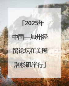 2025年中国—加州经贸论坛在美国洛杉矶举行