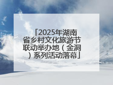 2025年湖南省乡村文化旅游节联动举办地（金洞）系列活动落幕