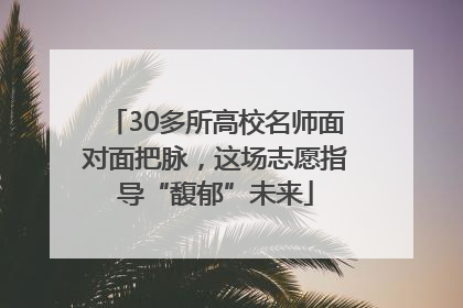 30多所高校名师面对面把脉，这场志愿指导“馥郁”未来